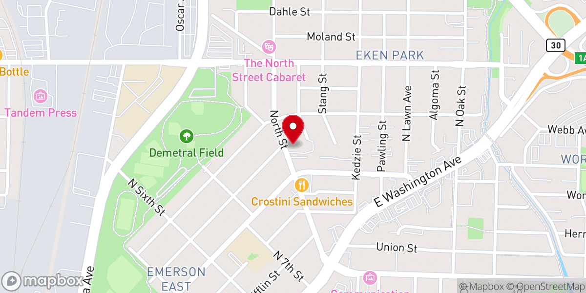 Map showing location of Bashford United Methodist Church