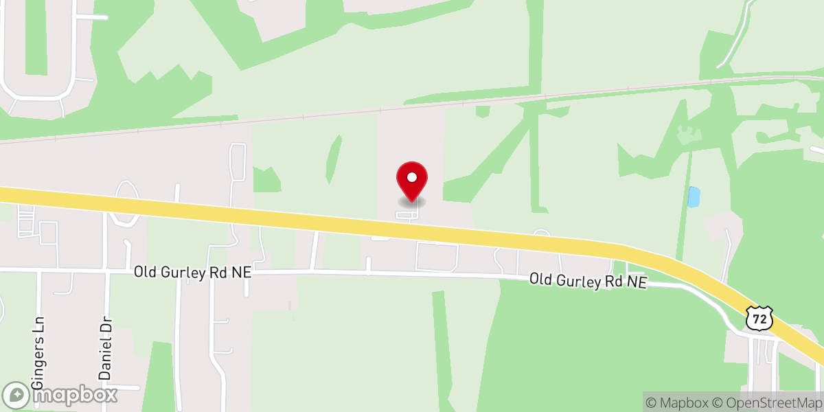 Map showing location of Cedar Gap Church