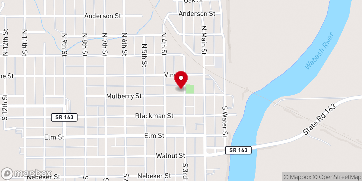 Map showing location of United Presbyterian Church