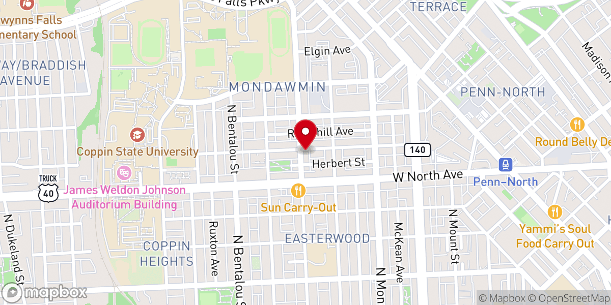 Map showing location of Temple of Christ Baptist Church