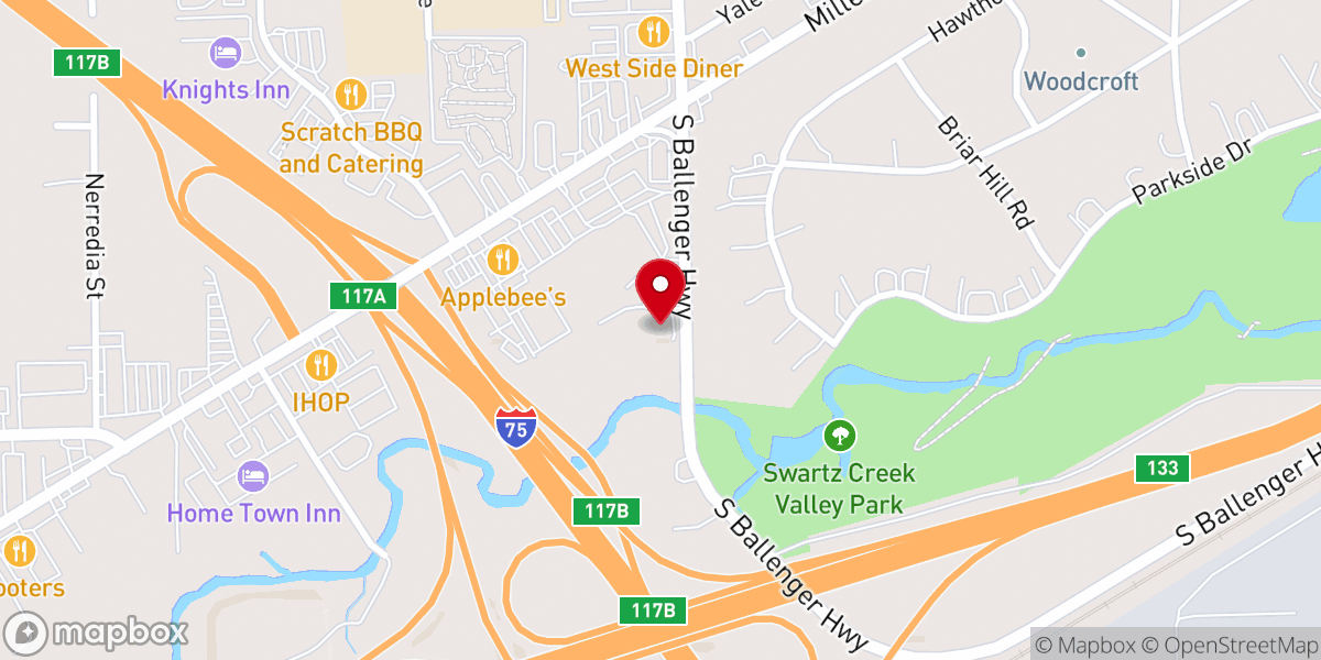 Map showing location of Unitarian Universalist Church