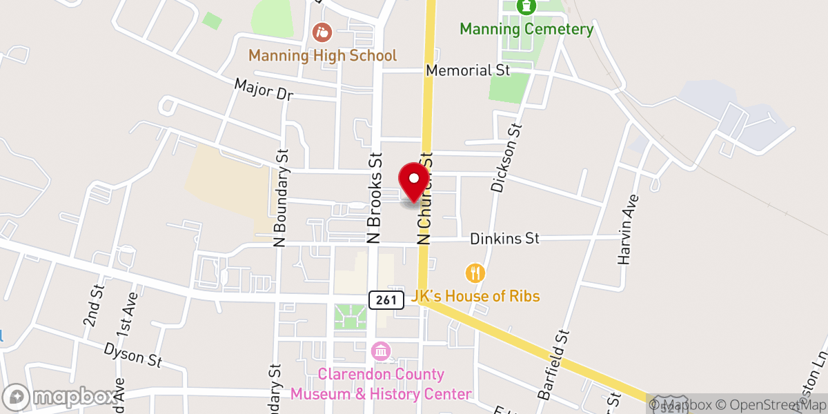 Map showing location of United Ministries-Clarendon