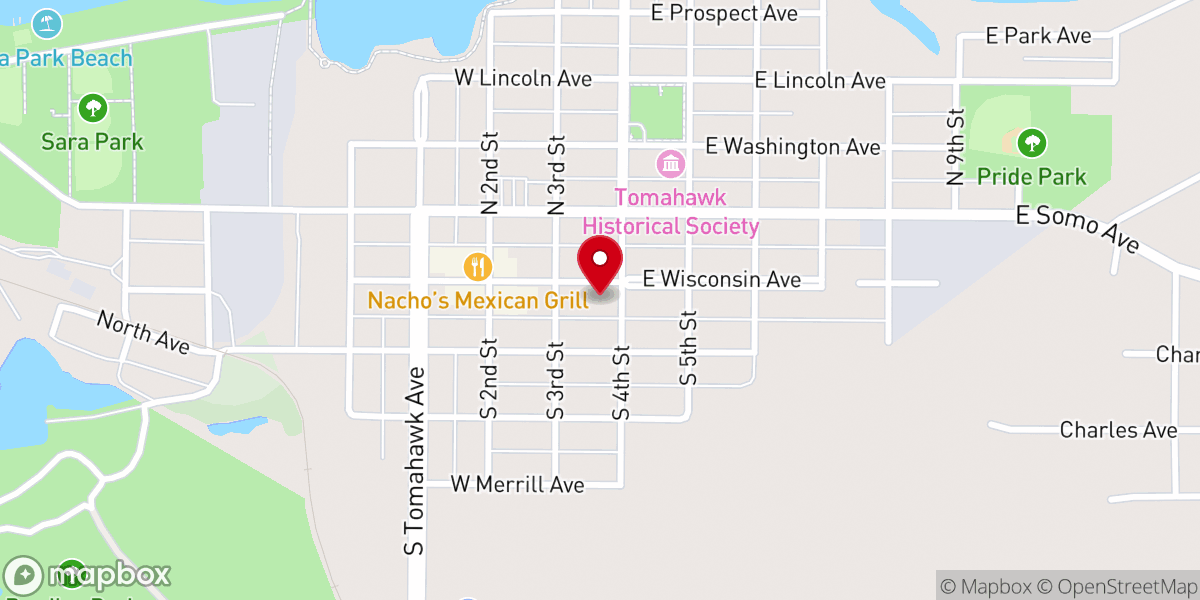 Map showing location of Wisconsin Northern Light via Decristo Inc
