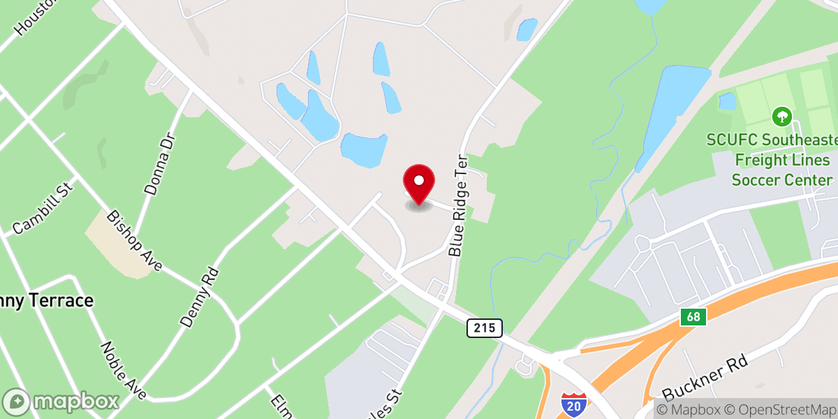Map showing location of Mount Joshua Church