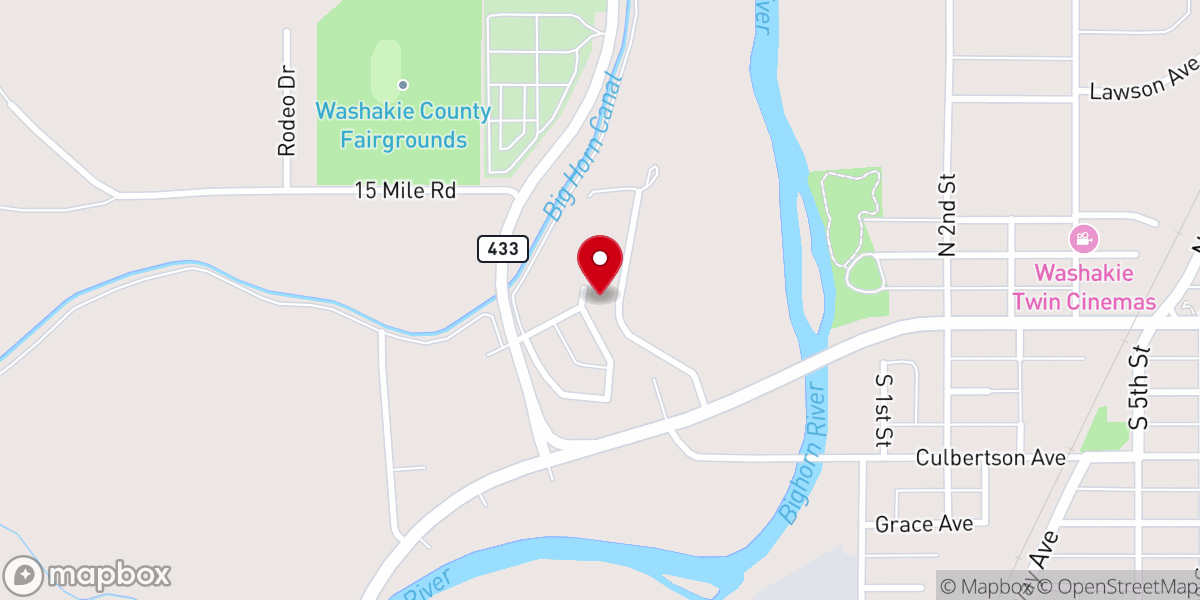 Map showing location of Bethany Fellowship Church