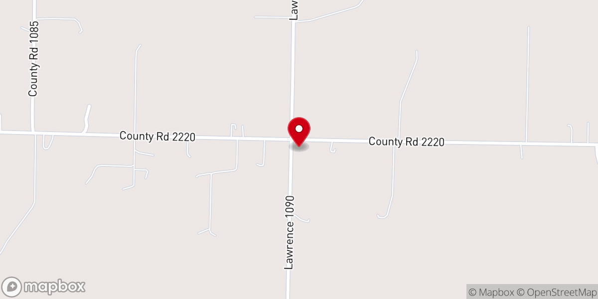 Map showing location of Ebenezer Baptist Church