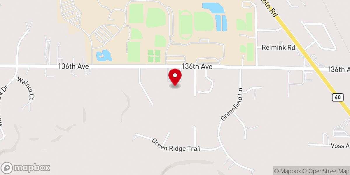 Map showing location of Ridgepoint Community Church
