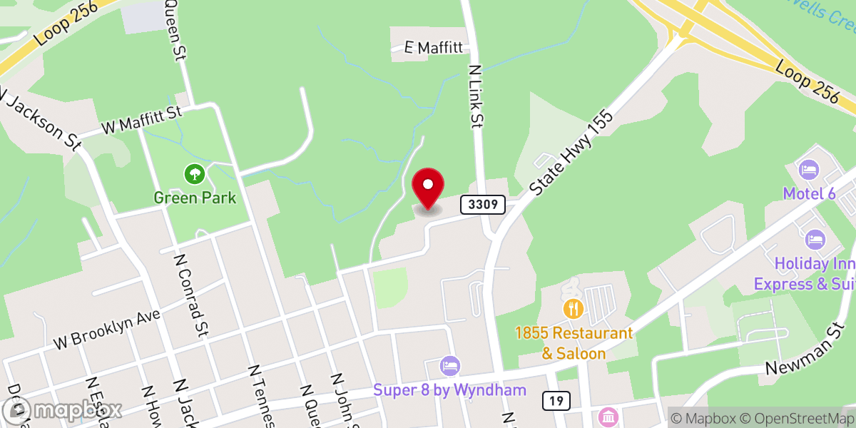 Map showing location of Freedom Fellowship Church