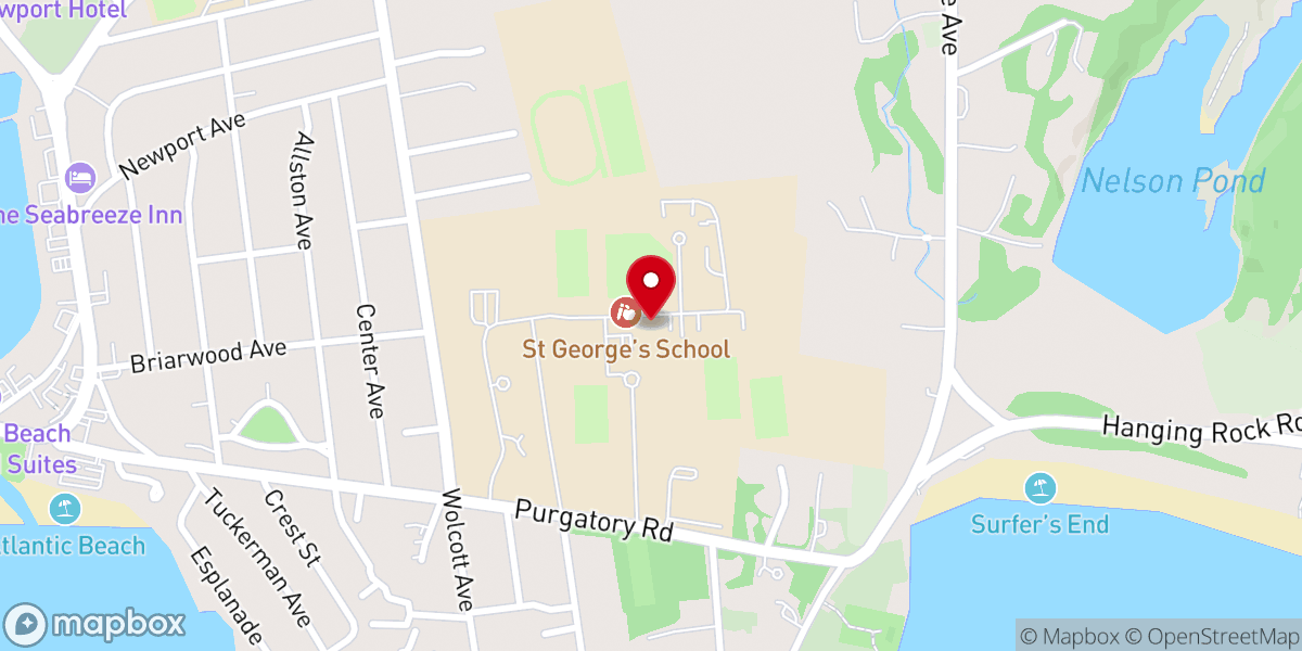 Map showing location of St. George's School Chapel