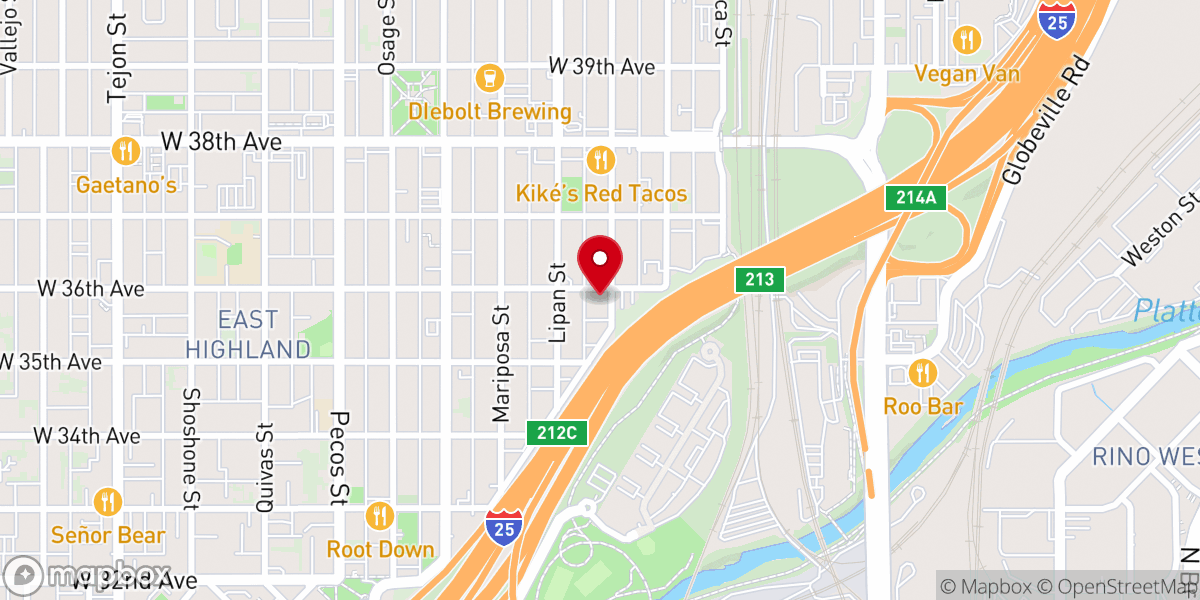 Map showing location of Our Lady of Guadalupe Church