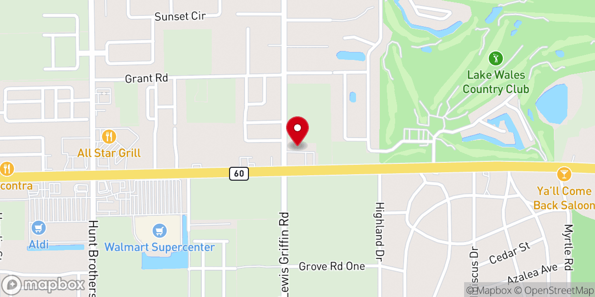 Map showing location of Trinity Baptist Church