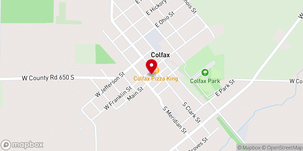Map showing location of Colfax Town Marshall