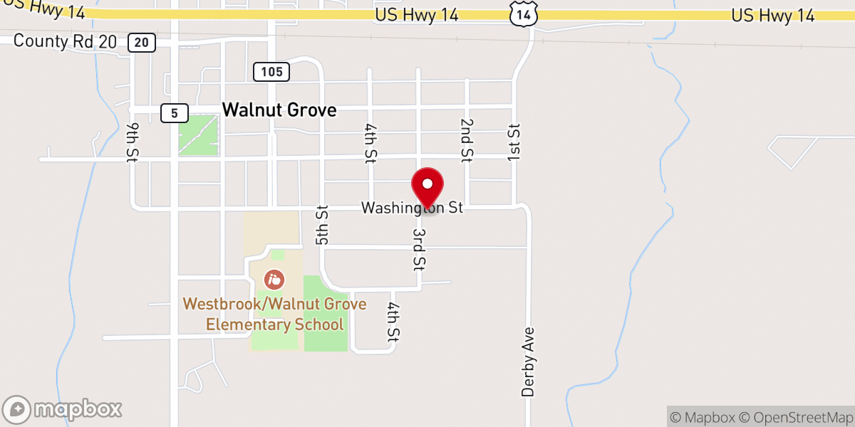 Map showing location of St Paul Parish Rectory