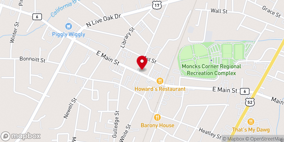 Map showing location of The Corner Church