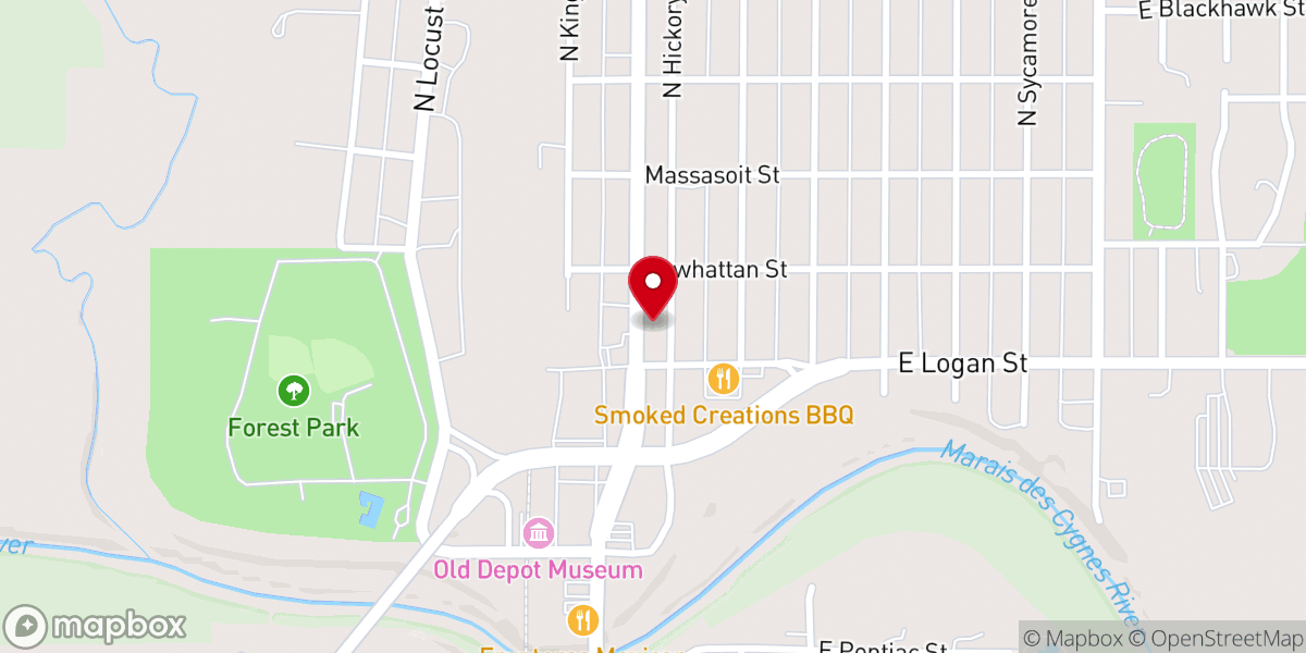 Map showing location of Lighthouse Community Church of God