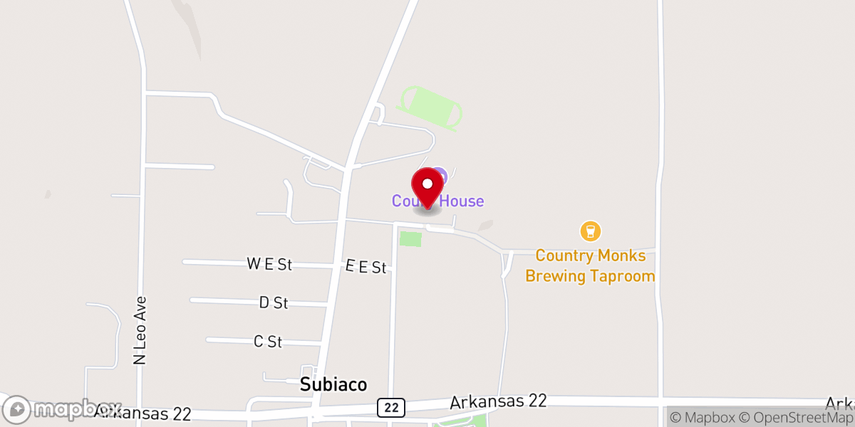 Map showing location of Missionary Baptist Church