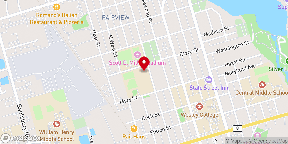 Map showing location of Unitarian Universalists of Central Delaware