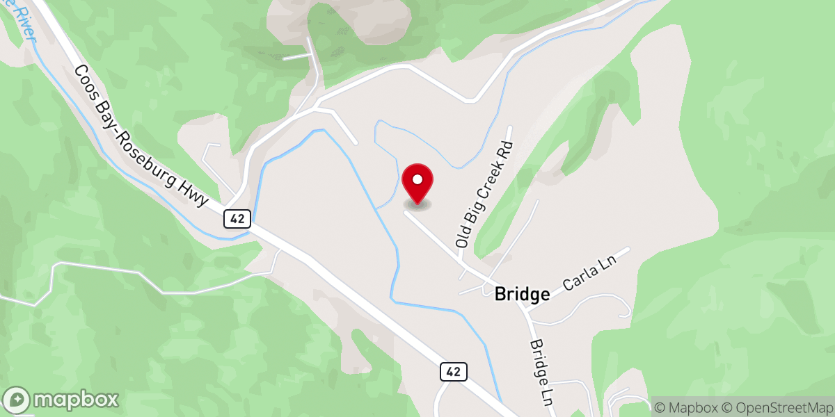 Map showing location of Bridge Community Church
