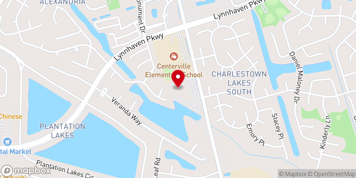 Map showing location of Colonial Baptist Church