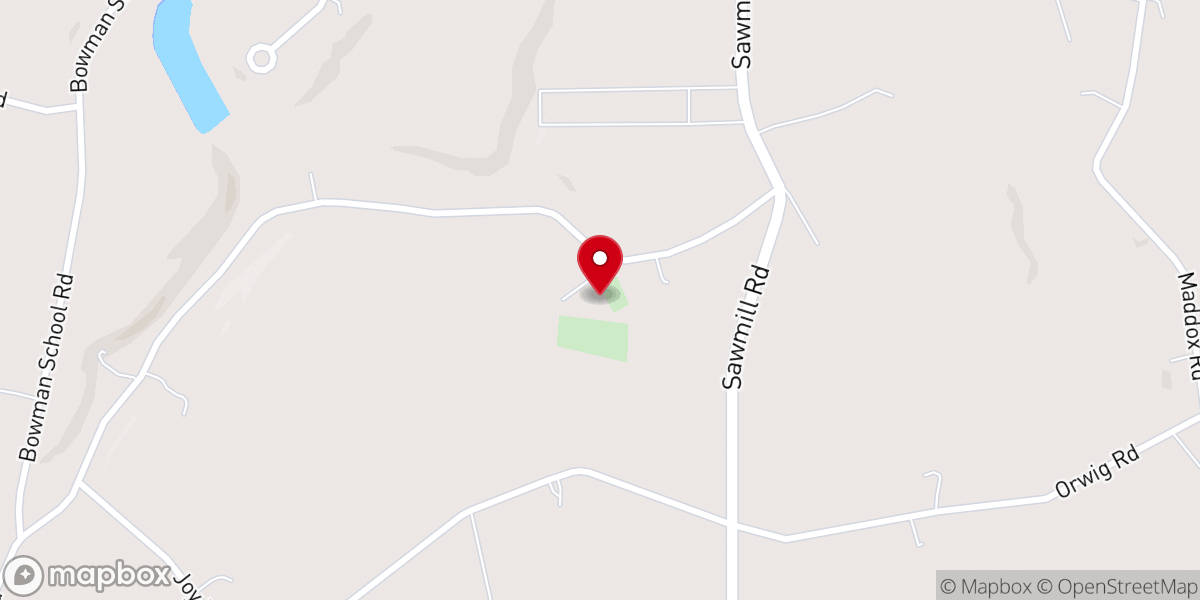 Map showing location of St John Lutheran Church