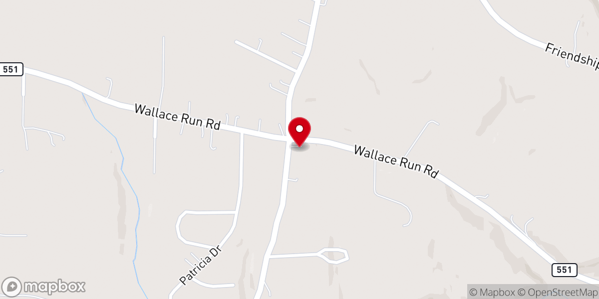 Map showing location of Mt Olive Lutheran Church