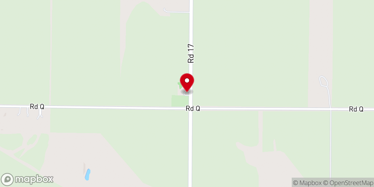 Map showing location of Bluffs Trinity Lutheran Church