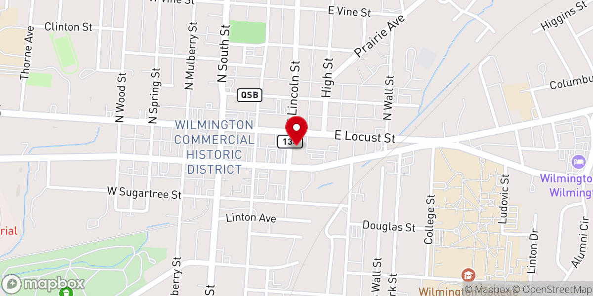 Map showing location of Quinn Chapel AME Church