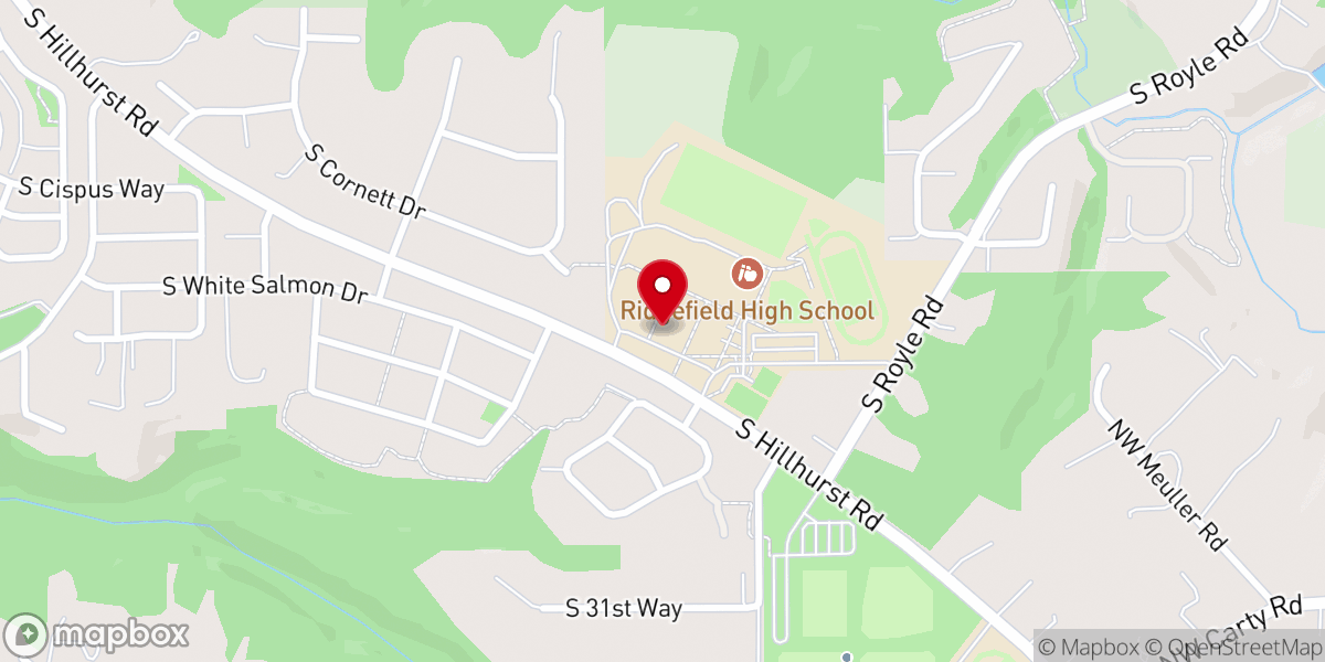 Map showing location of Christ Community Lutheran Church