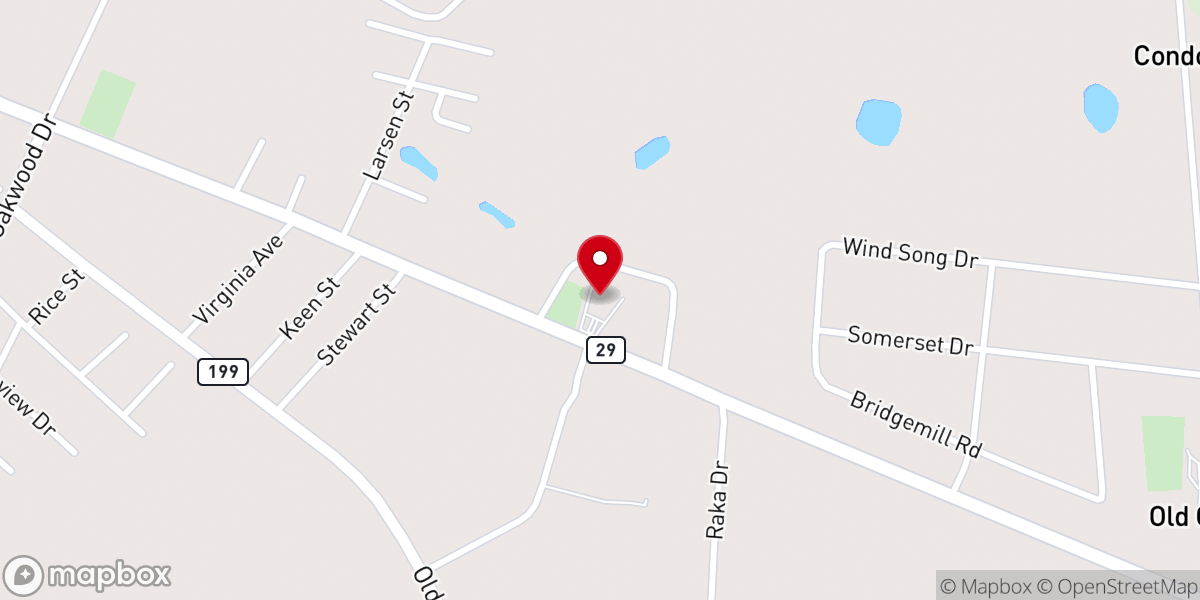 Map showing location of William Chapel Baptist Church