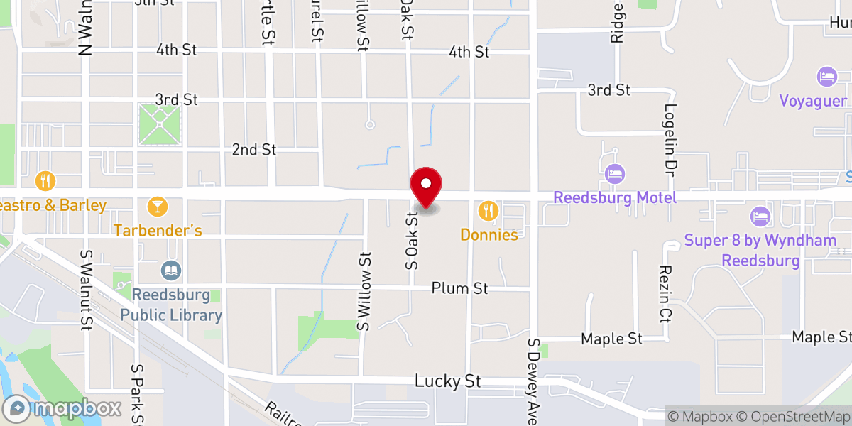 Map showing location of Reedsburg Seventh-Day Adventist Church