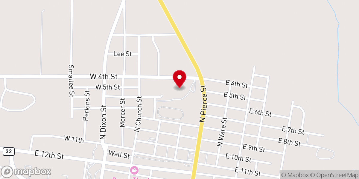 Map showing location of Bead Street Holiness Church Inc