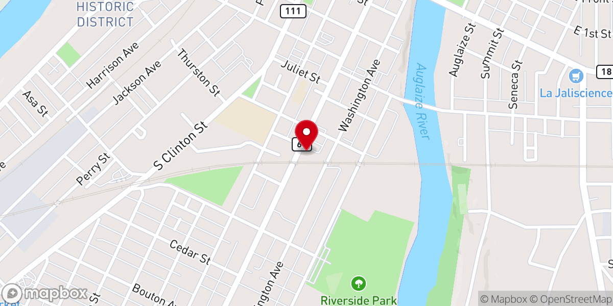 Map showing location of St Mary's Parish Ministry Center