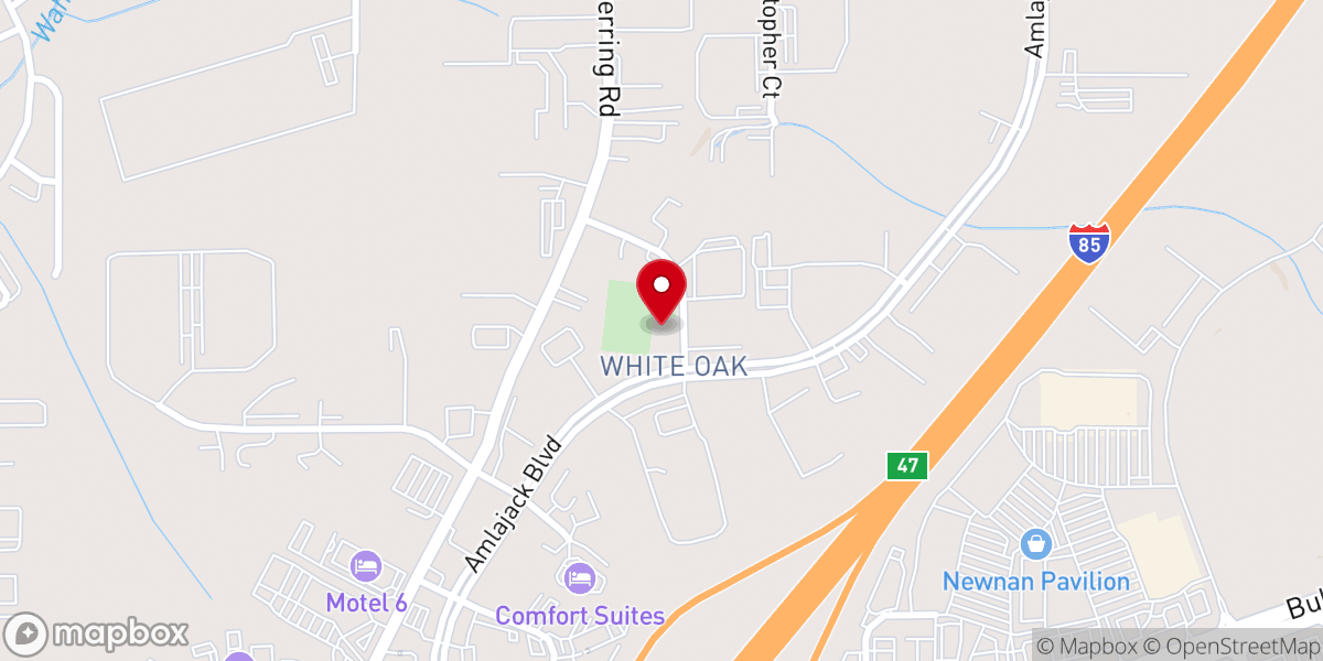 Map showing location of Saint Johns Baptist Church