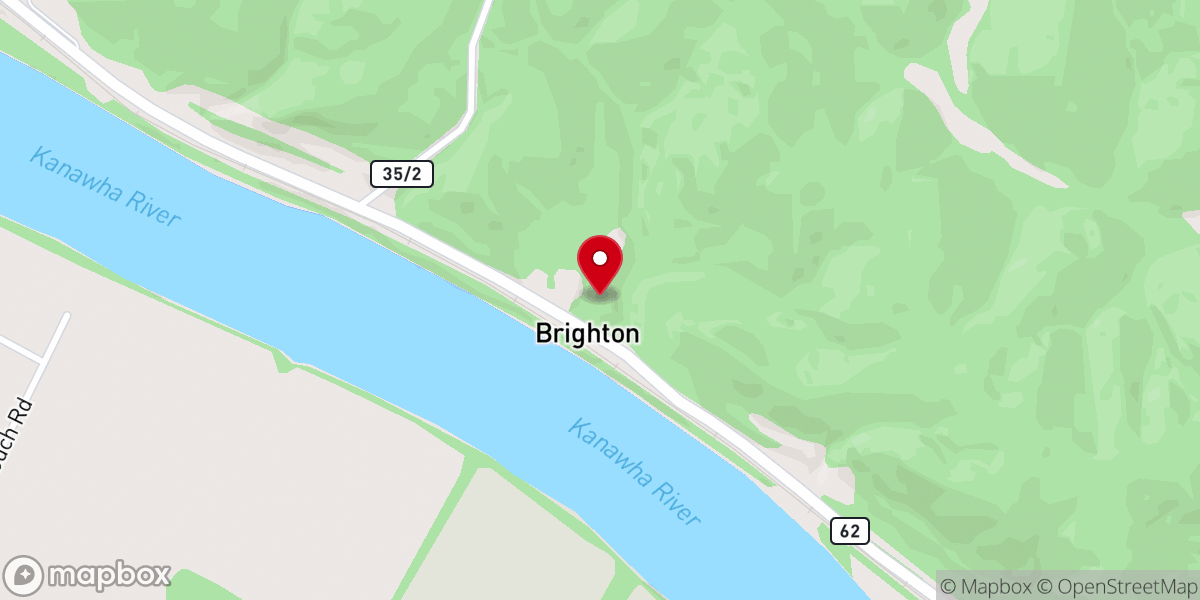 Map showing location of Brighton Methodist Episcopal Church
