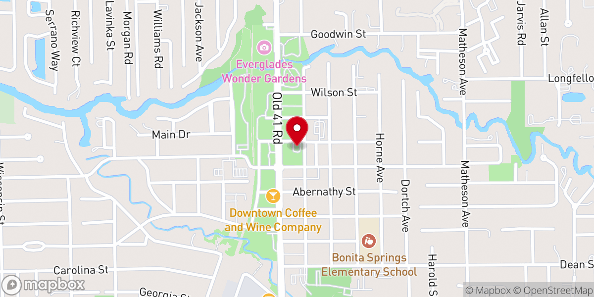 Map showing location of Café of Life