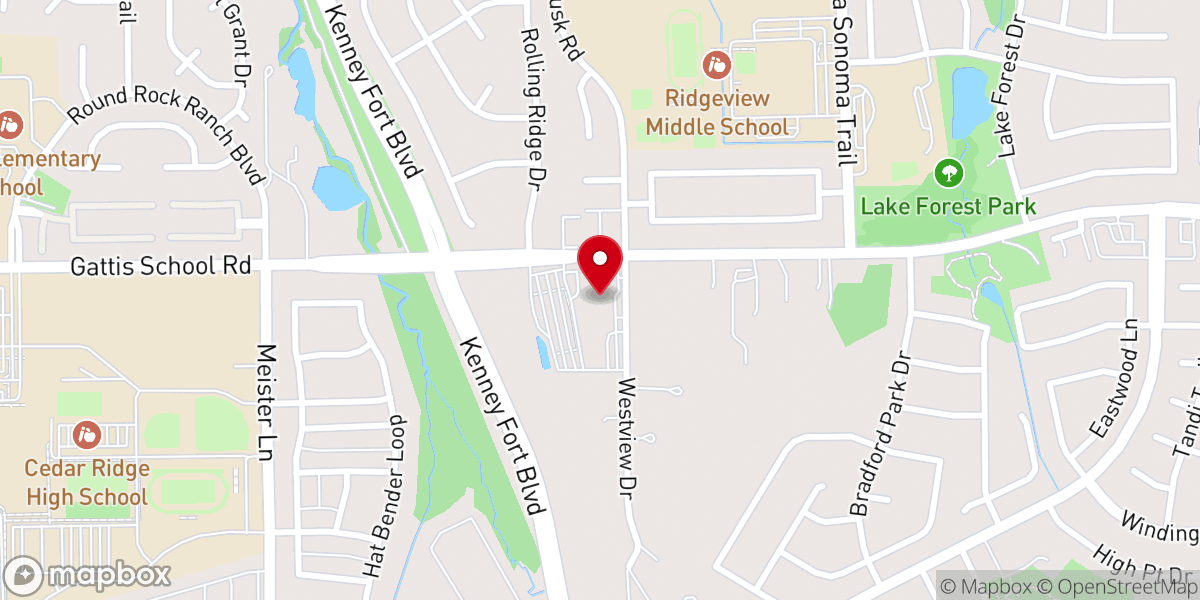 Map showing location of The Fellowship Round Rock