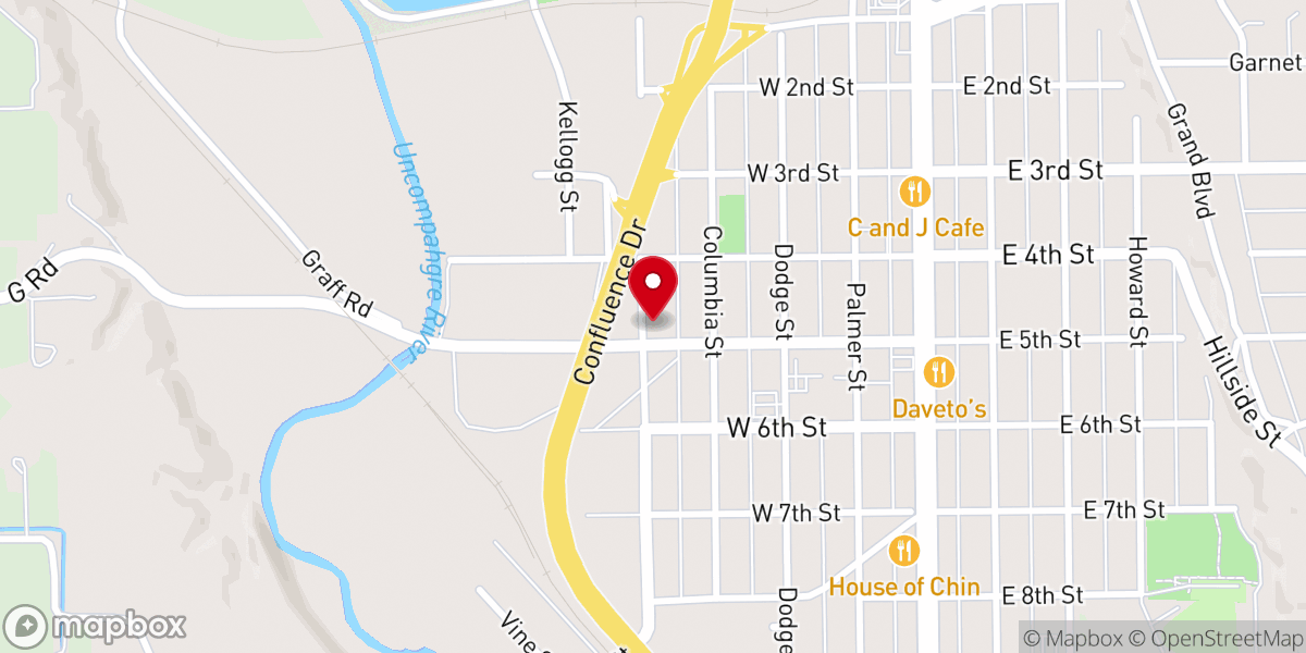 Map showing location of Delta Homeless Ministries Inc