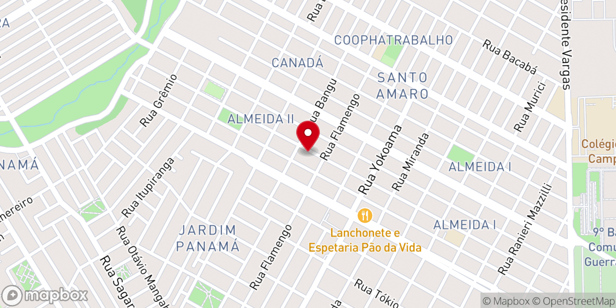 Map showing location of IBAN - Igreja Batista Às Nações