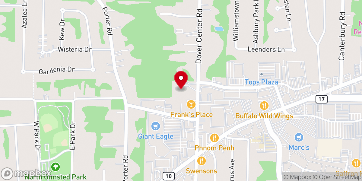Map showing location of Grace Church of North Olmsted
