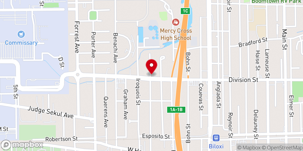 Map showing location of Nance Temple Church of God in Christ