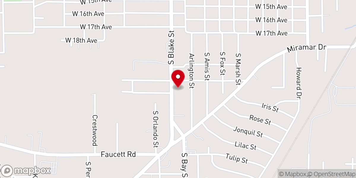 Map showing location of Matthews Memorial Baptist Church