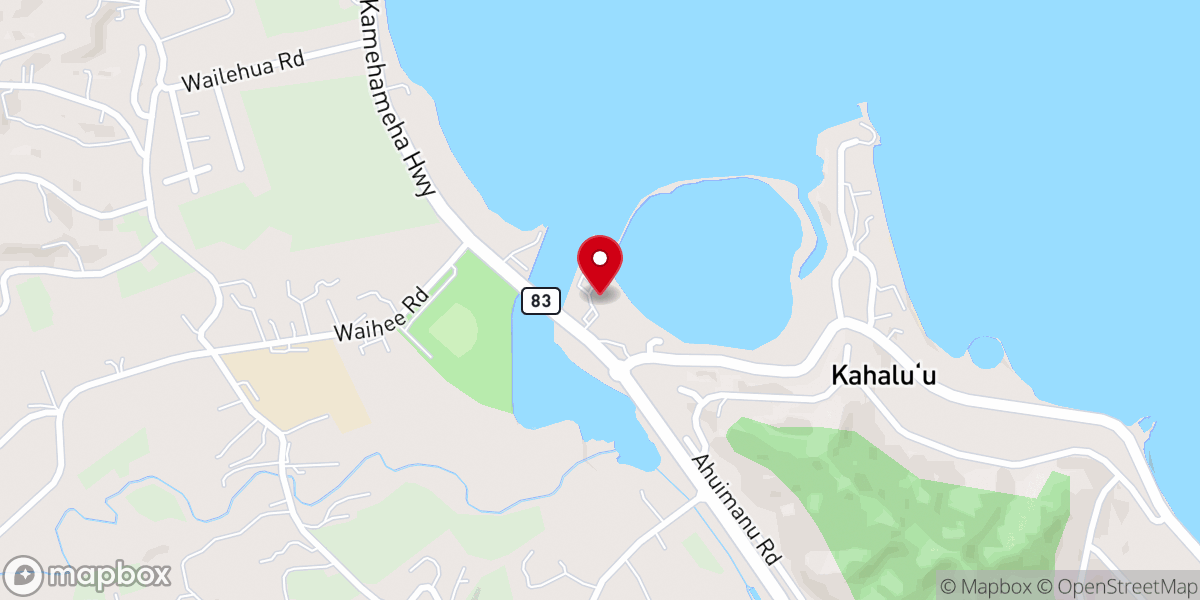 Map showing location of Calvary Kaneohe
