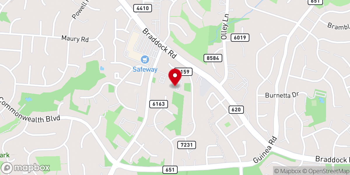 Map showing location of Pilgrim Community Church (담임목사 오중석)