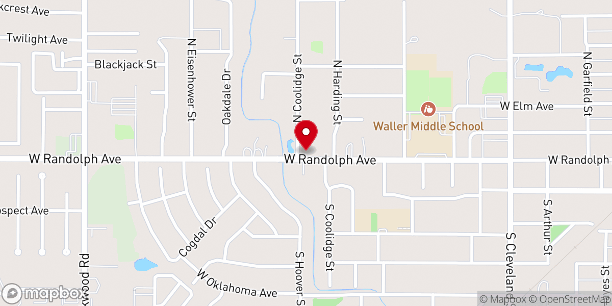 Map showing location of Graceway Baptist Church