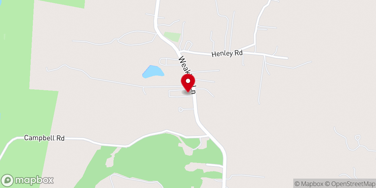 Map showing location of Living Springs Baptist Church