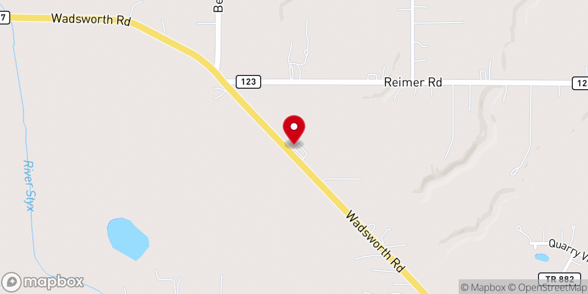 Map showing location of Bethany friends Church