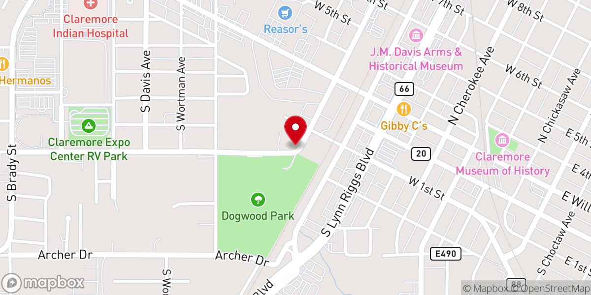 Map showing location of Strait Gate Church