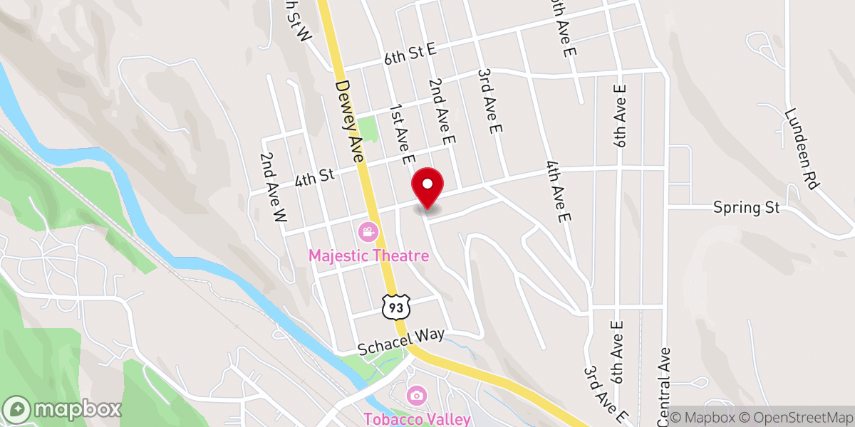 Map showing location of Kootenai Christian Fellowship
