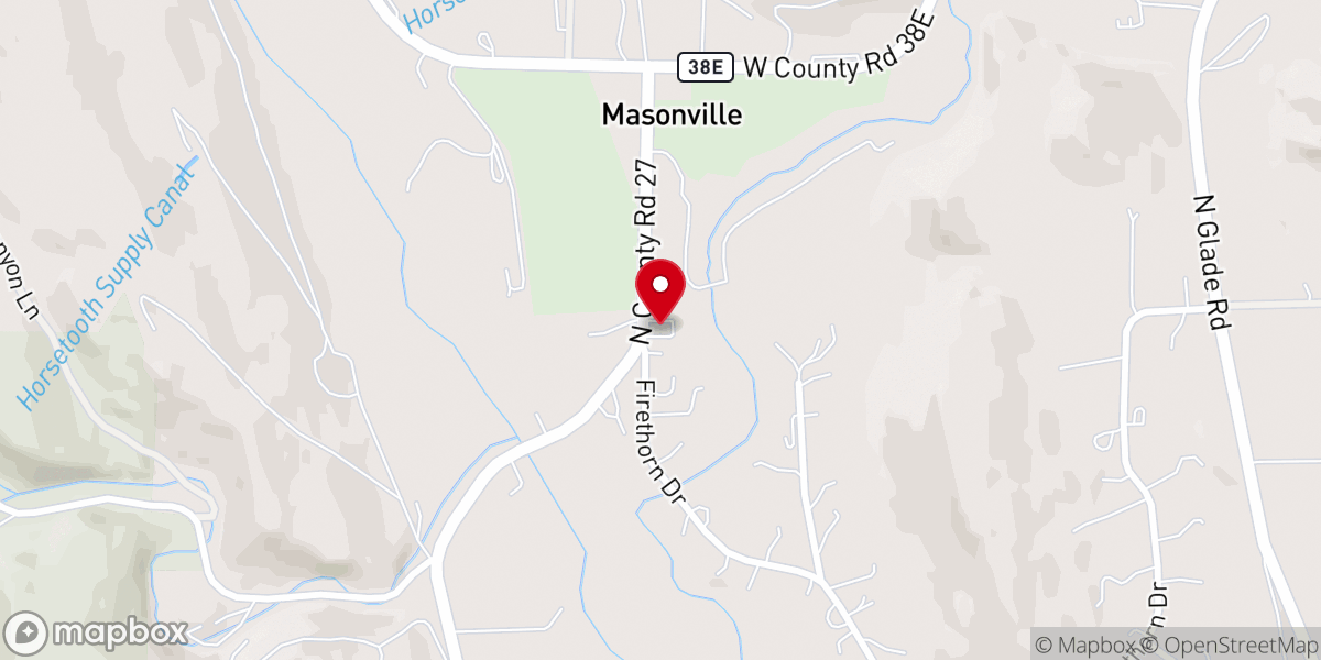 Map showing location of Buckhorn Presbyterian Church
