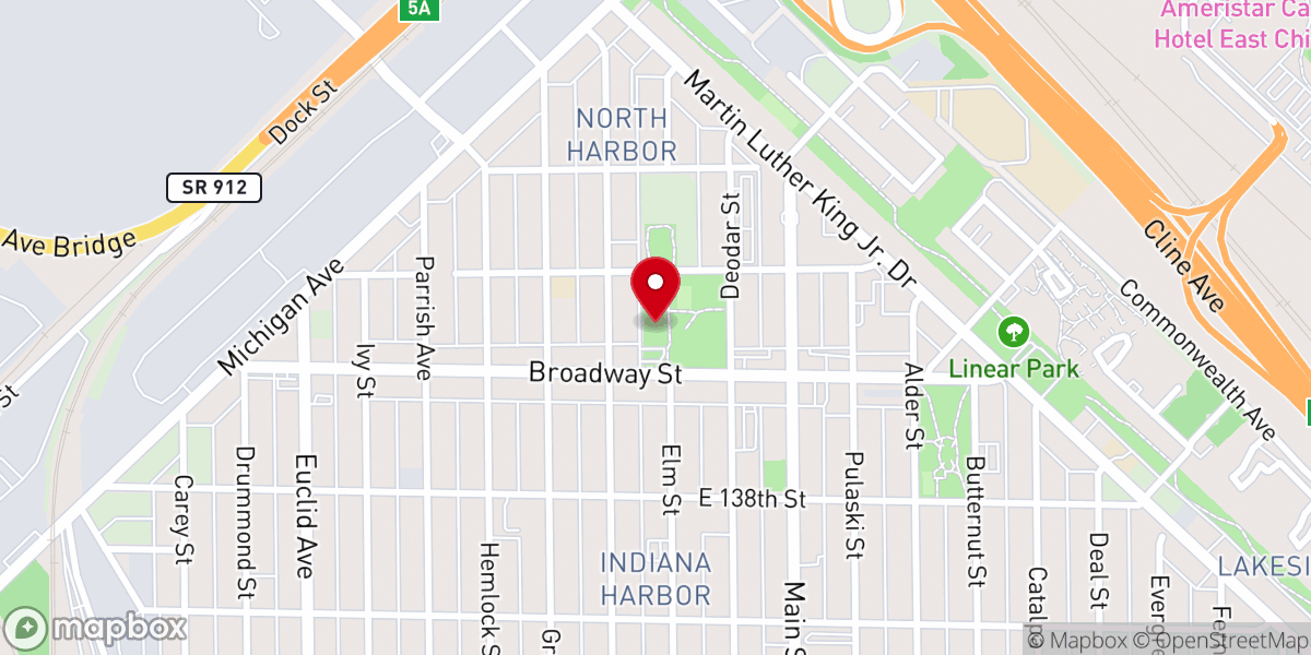 Map showing location of The Cross Church